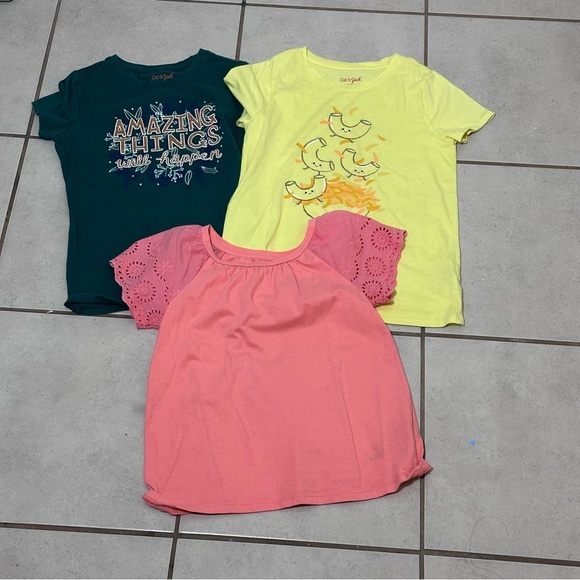 Cat & Jack Girls Kids Casual T-shirts size M(7-8). - Picture 1 of 7